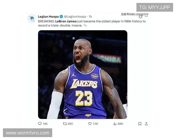 詹姆斯41岁再创纪录 成为最年长三双球员